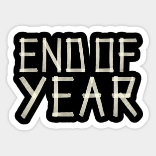 End Of Year Sticker